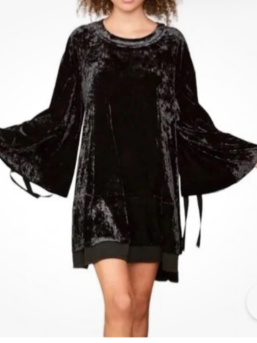 Hot As Hell PHAHT City Crushed Black Velvet mini dress small